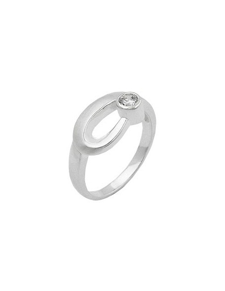 Ring 9mm Zirconia Crystal Silver 925