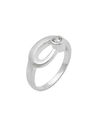 Ring 9mm Zirconia Crystal Silver 925