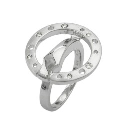 Ring Cubic Zirconia Rhodinized Ø 17.8mm Silver 925