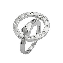 Ring Cubic Zirconia Rhodinized Ø 17.8mm Silver 925