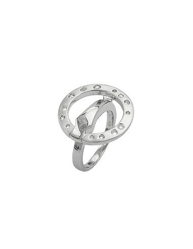 Ring Cubic Zirconia Rhodinized Ø 17.8mm Silver 925