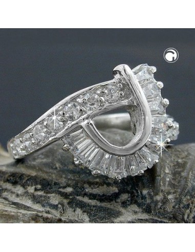 Ring Many Zirconia Crystals Silver 925