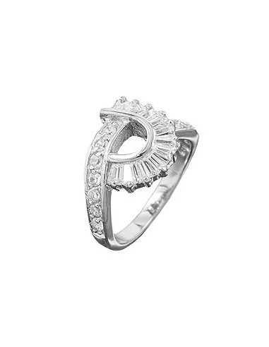 Ring Many Zirconia Crystals Silver 925
