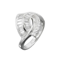 Ring Many Zirconia Crystals Silver 925
