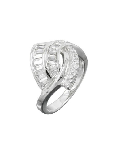 Ring Many Zirconia Crystals Silver 925