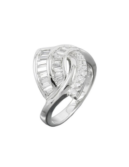 Ring Many Zirconia Crystals Silver 925