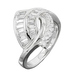Ring Many Zirconia Crystals Silver 925