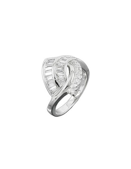 Ring Many Zirconia Crystals Silver 925
