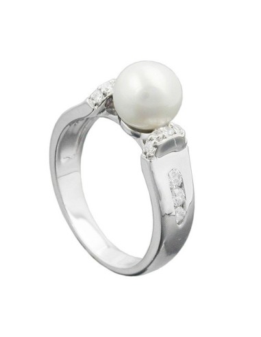 Ring Pearl And Zirconias Silver 925
