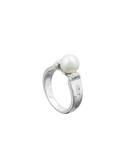 Ring Pearl And Zirconias Silver 925
