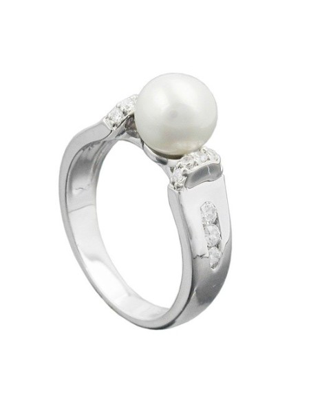 Ring Pearl And Zirconias Silver 925
