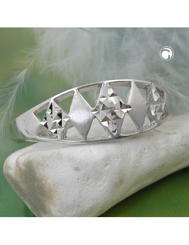Ring With Diamond Cut Silver 925