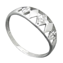 Ring With Diamond Cut Silver 925