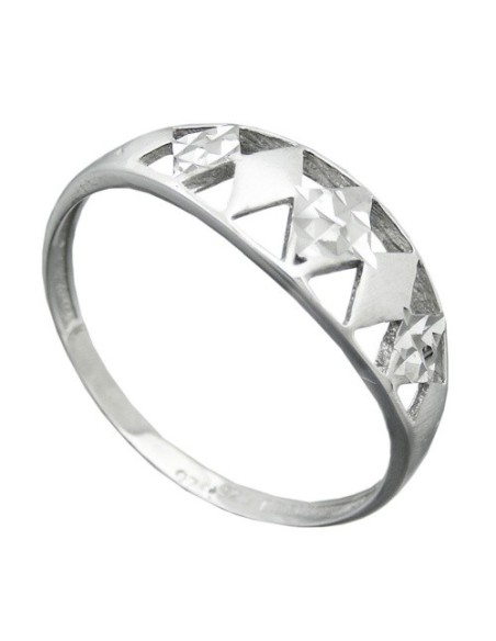 Ring With Diamond Cut Silver 925
