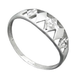 Ring With Diamond Cut Silver 925
