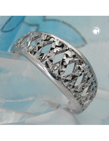 Ring With Diamond Cut Silver 925