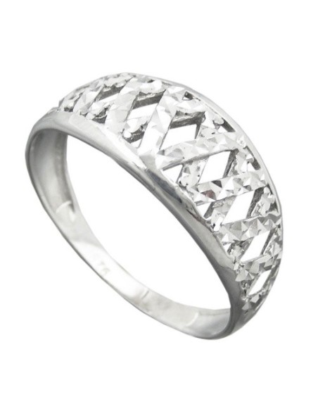 Ring With Diamond Cut Silver 925