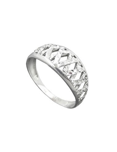 Ring With Diamond Cut Silver 925