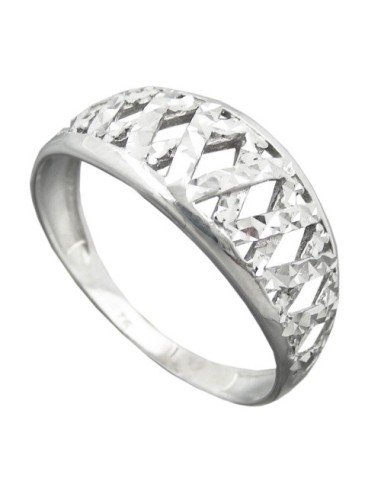 Ring With Diamond Cut Silver 925