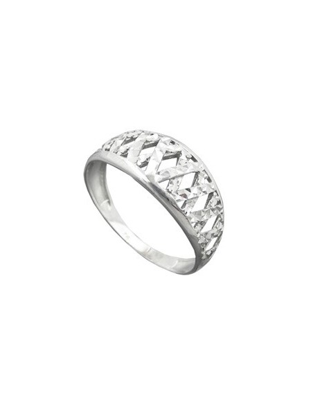 Ring With Diamond Cut Silver 925