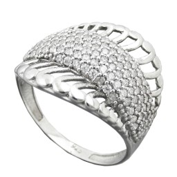 Ring With Many Zirconia Silver 925