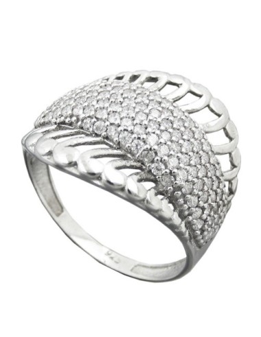 Ring With Many Zirconia Silver 925