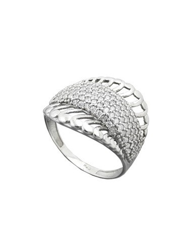 Ring With Many Zirconia Silver 925
