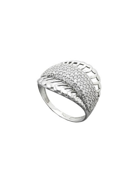 Ring With Many Zirconia Silver 925
