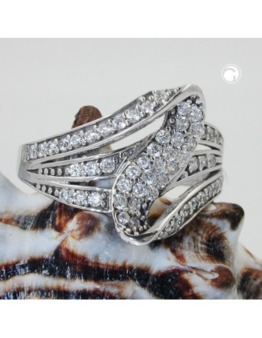 Ring With Many Zirconia Silver 925 Size 56
