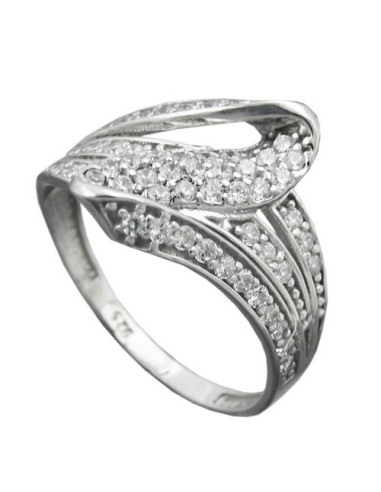 Ring With Many Zirconia Silver 925 Size 56