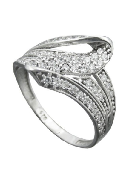 Ring With Many Zirconia Silver 925 Size 56