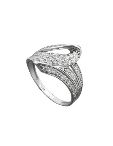 Ring With Many Zirconia Silver 925 Size 56