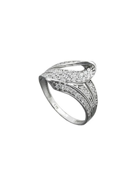 Ring With Many Zirconia Silver 925 Size 56