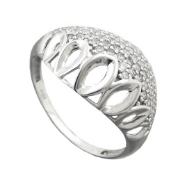 Ring With Many Zirconias Silver 925