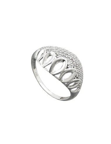 Ring With Many Zirconias Silver 925