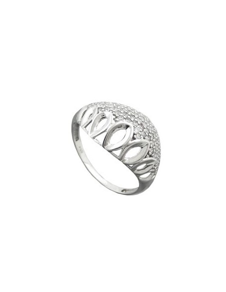 Ring With Many Zirconias Silver 925