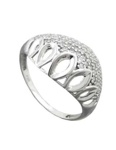 Ring With Many Zirconias Silver 925