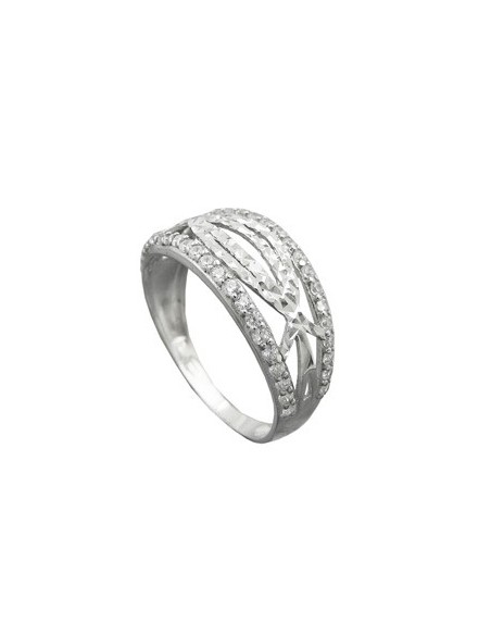 Ring With Many Zirconias Silver 925 Size 58