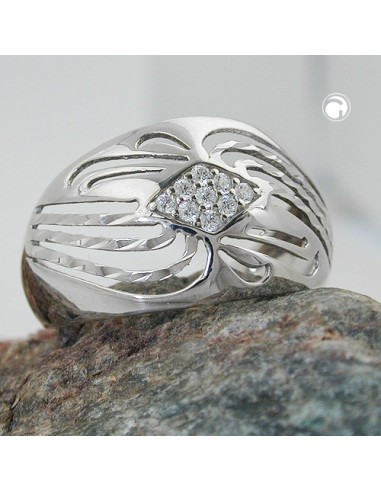 Ring With Zirconias Silver 925 Size 57