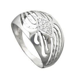 Ring With Zirconias Silver 925 Size 57