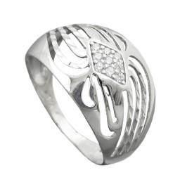 Ring With Zirconias Silver 925 Size 58