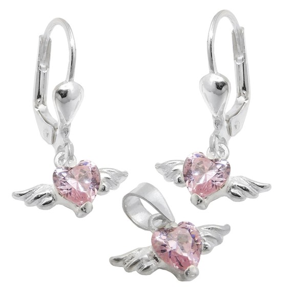 Set Hängsmycke/Studs Zirconia Silver 925