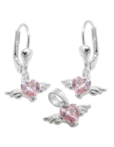 Set Hängsmycke/Studs Zirconia Silver 925