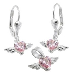 Set Hängsmycke/Studs Zirconia Silver 925