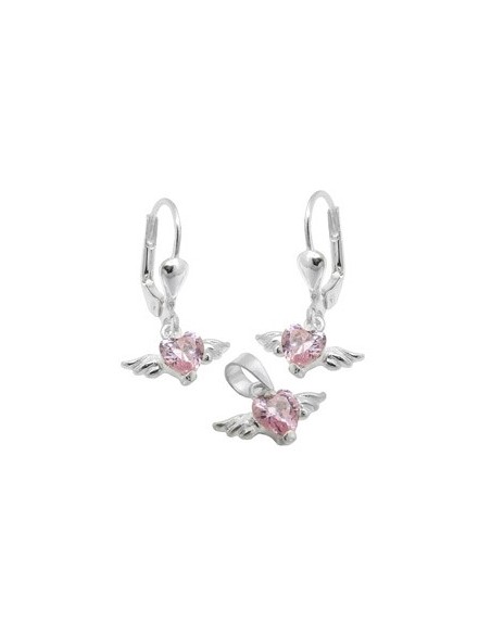 Set Hängsmycke/Studs Zirconia Silver 925