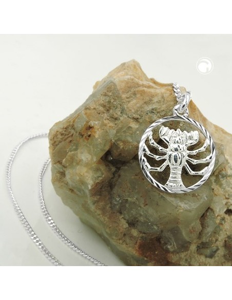 Set Stjärntecken Cancer + Kedja Silver 925