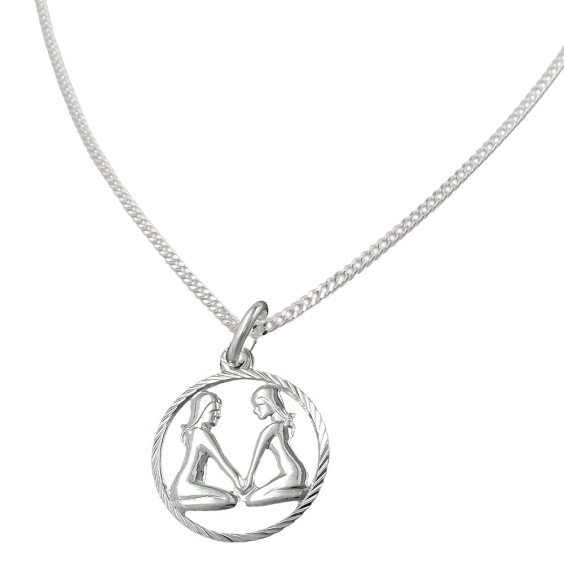 Set Stjärntecken Gemini + Kedja Silver 925