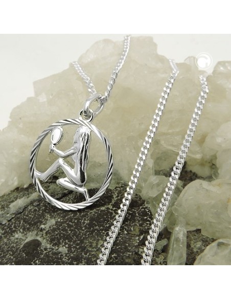 Set Stjärntecken Virgo + Kedja Silver 925