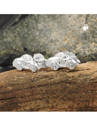 Stud 4x9mm Small Car Shiny Silver 925