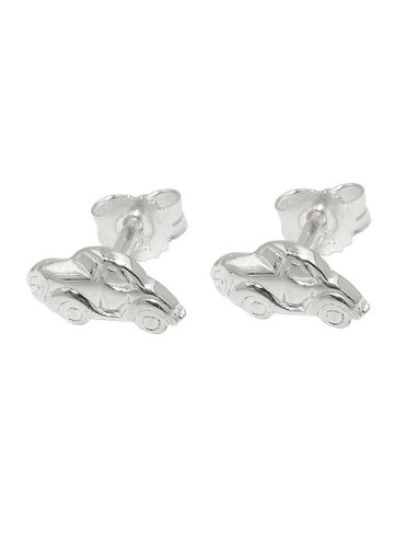 Stud 4x9mm Small Car Shiny Silver 925